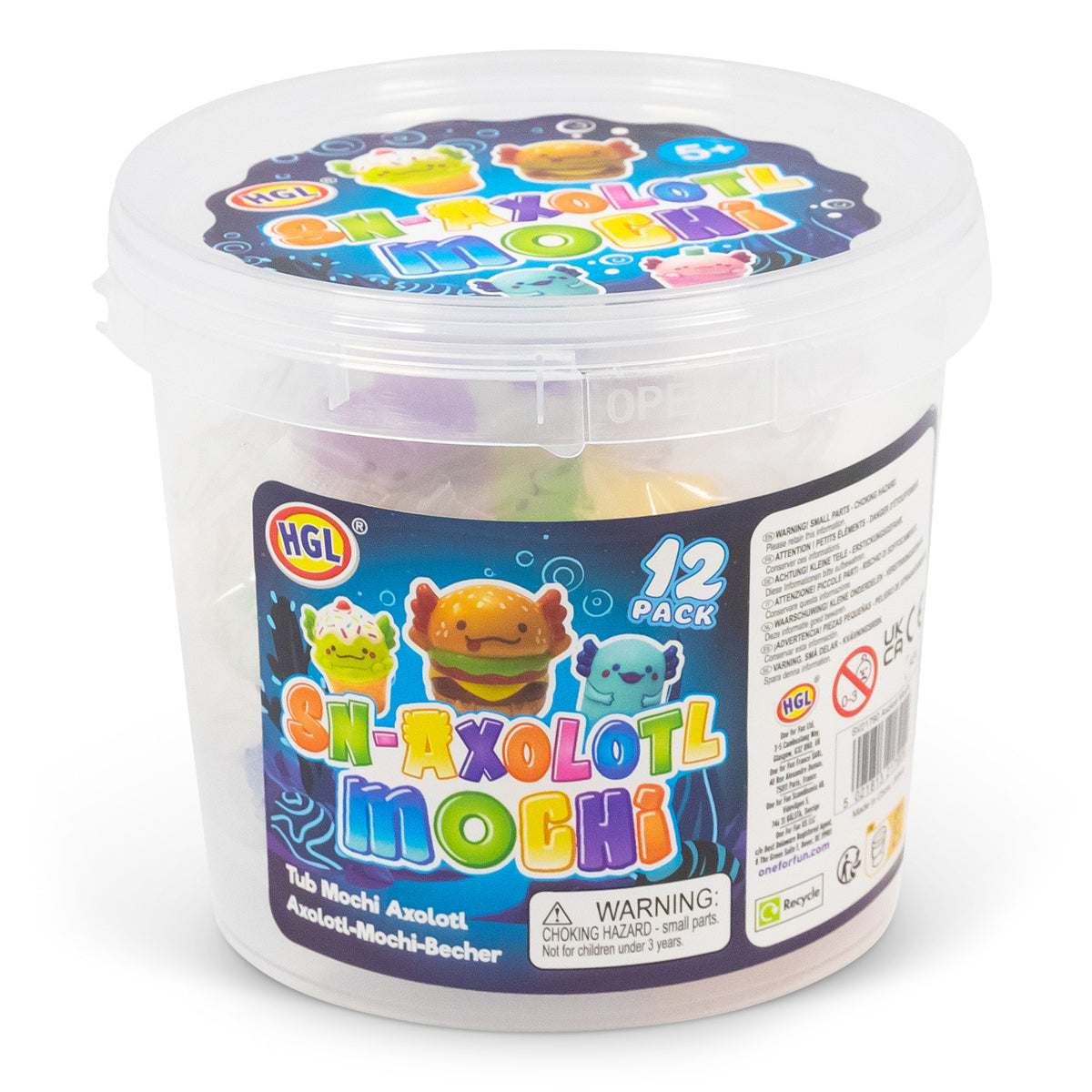 Snaxolotl Mochi Fidget Bucket 12 Pieces