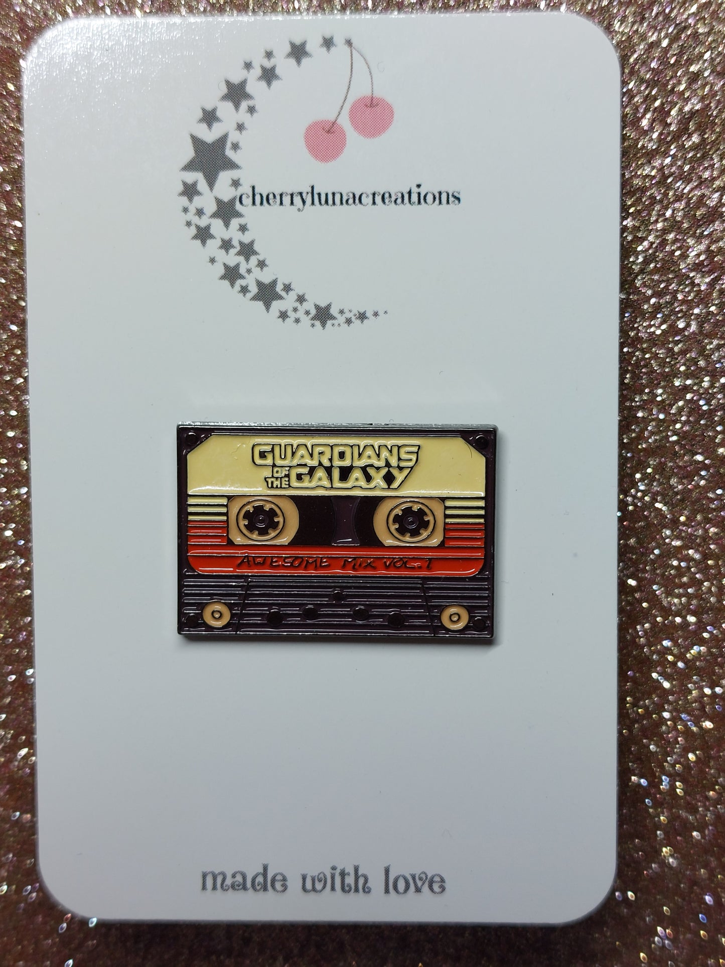 Guardians Tape Cassette Enamel Pin Badge