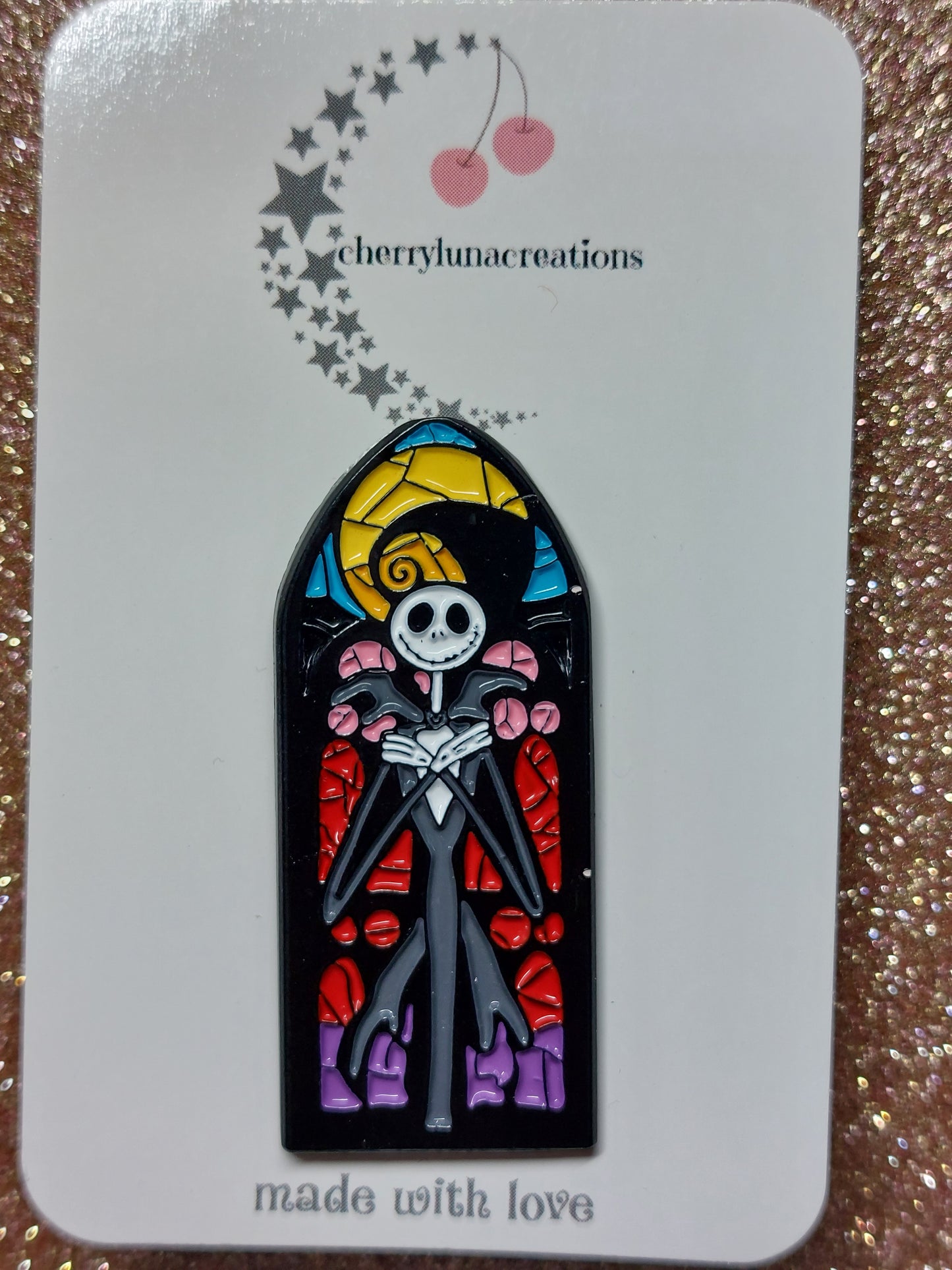 Stained Glass Jack Enamel Pin Badge