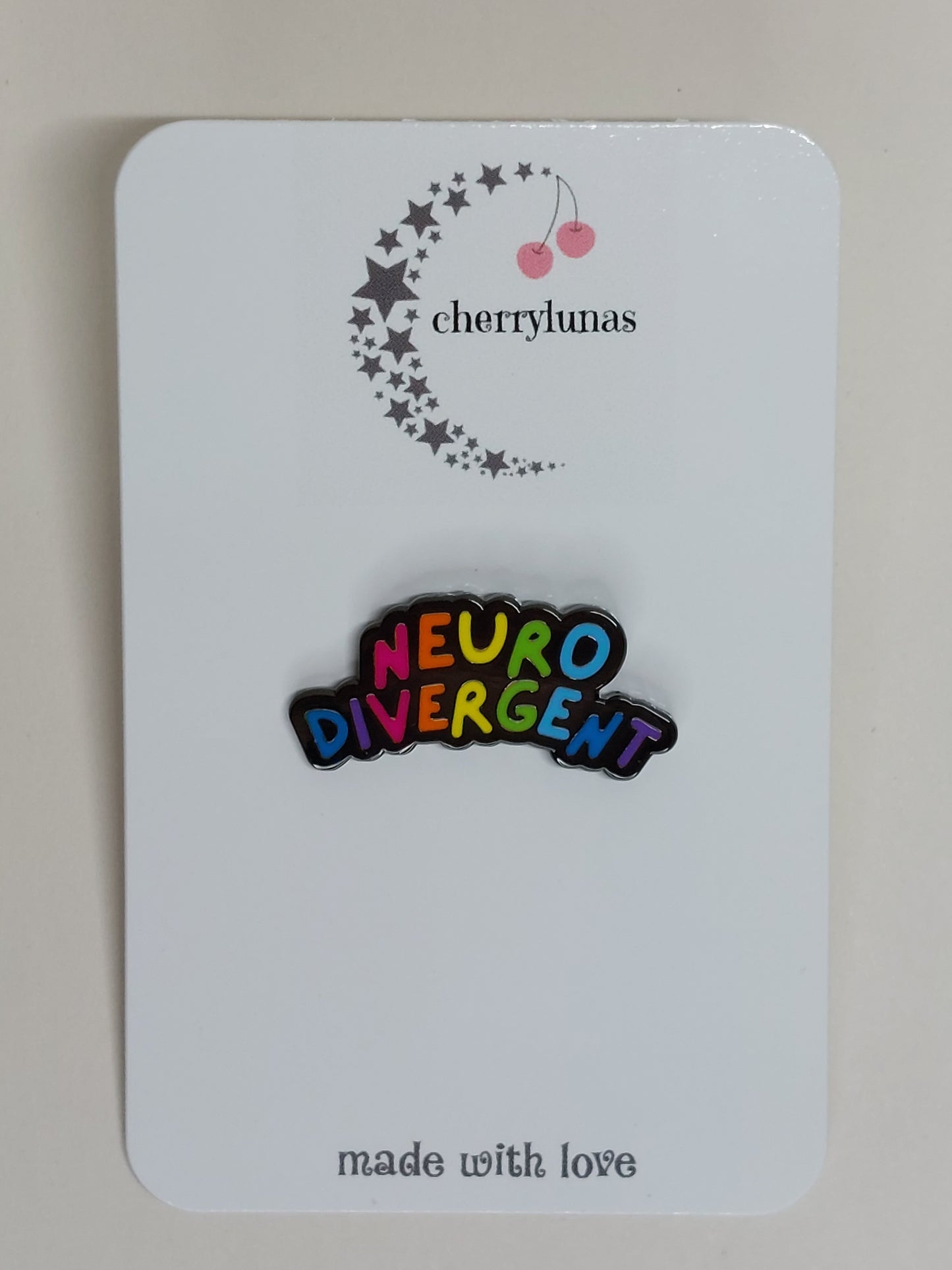 Neurodivergent Enamel Pin Badge.