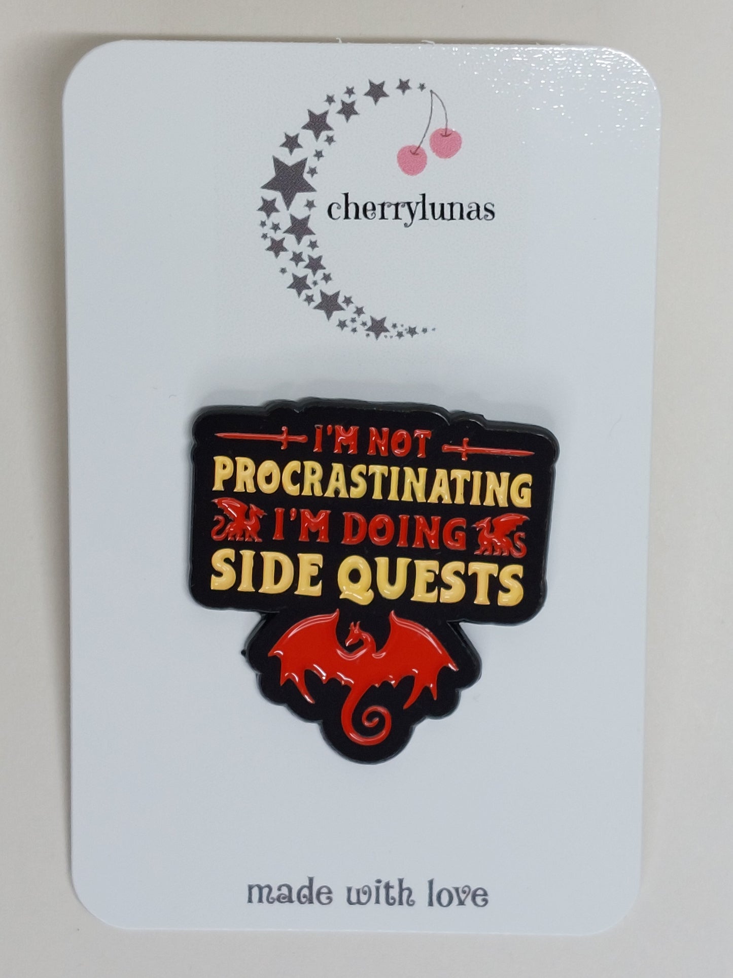 Side Quests Enamel Pin Badge