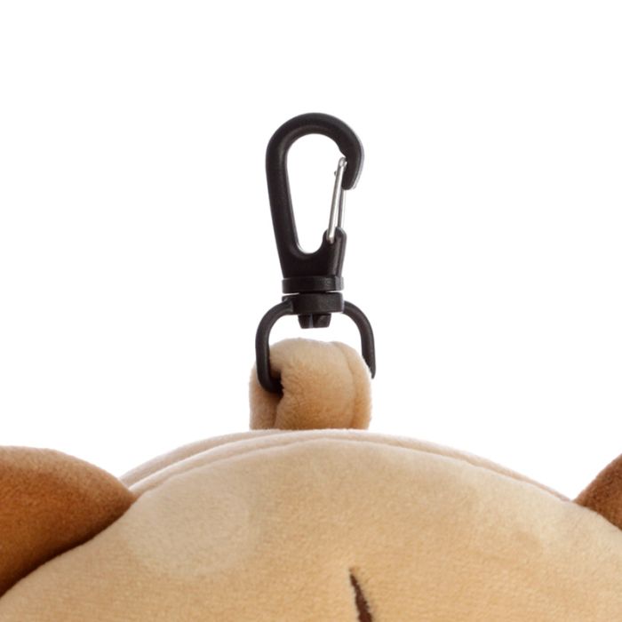 Relaxeazzz Mopps Pug Plush Travel Pillow & Eye Mask