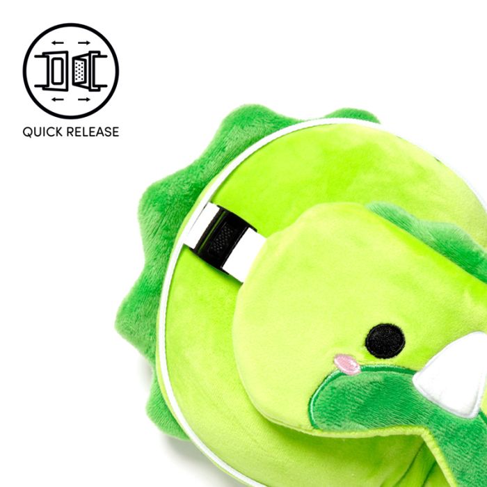 Relaxeazzz Adoramals Dinosaur Plush Travel Pillow & Eye Mask