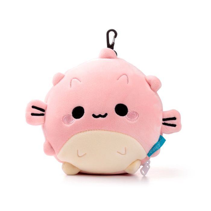 Relaxeazzz Adoramals Puff the Puffer Fish Plush Travel Pillow & Eye Mask