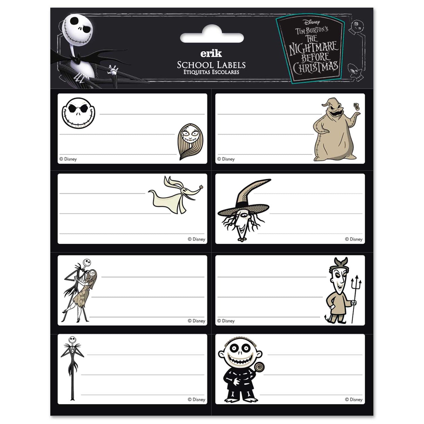 Disney Nightmare Before Christmas Self Adhesive Labels