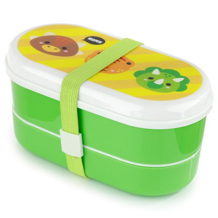 Adoramals Dinosaur Bento Box Lunch Box with Cutlery