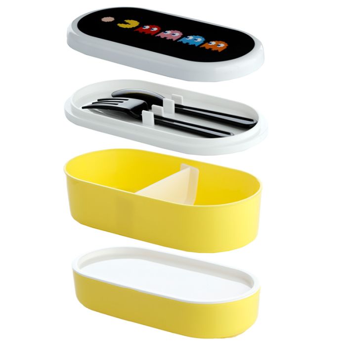 Pac-Man Stacked Bento Box Lunch Box with Cutlery