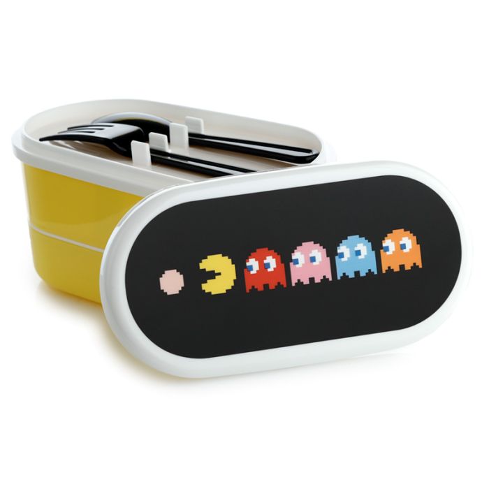 Pac-Man Stacked Bento Box Lunch Box with Cutlery