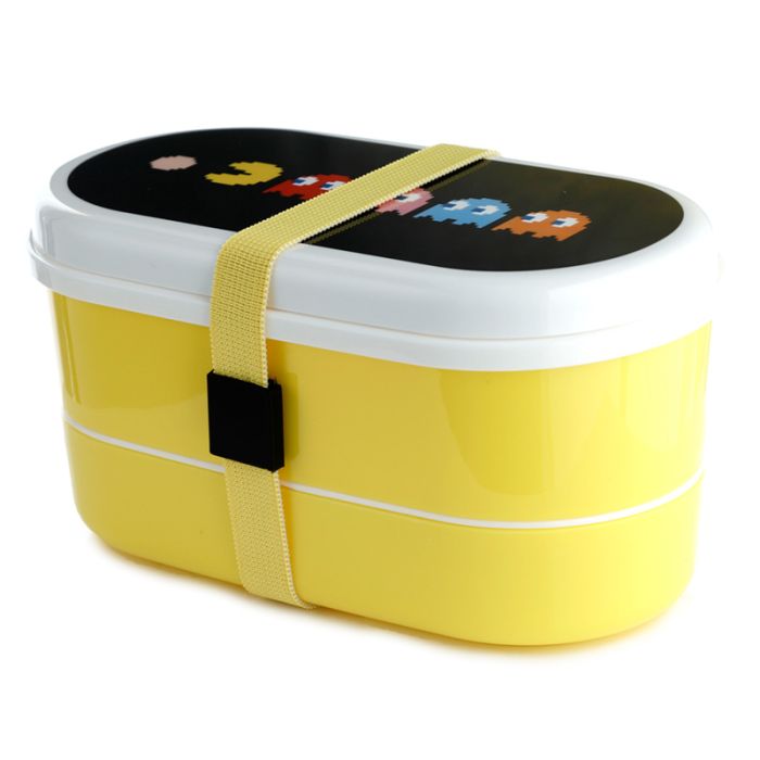 Pac-Man Stacked Bento Box Lunch Box with Cutlery