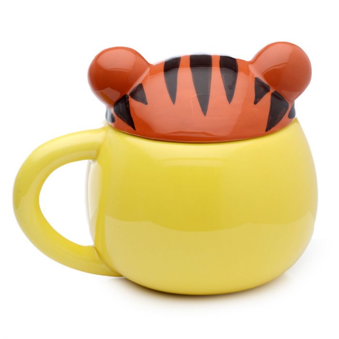 Adoramals Tiger Peeping Lid Ceramic Lidded Animal Mug