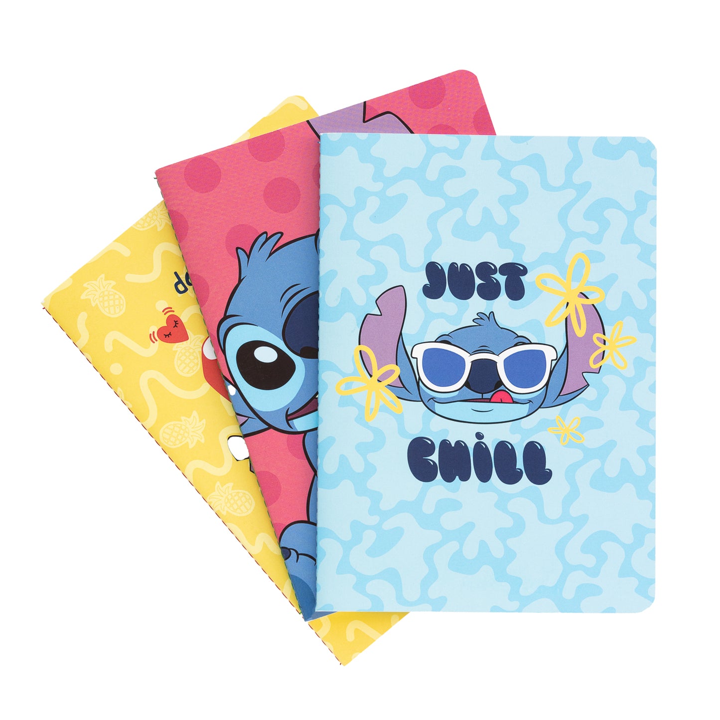 Disney Stitch Tropical Pack Of 3 A5 Notebooks