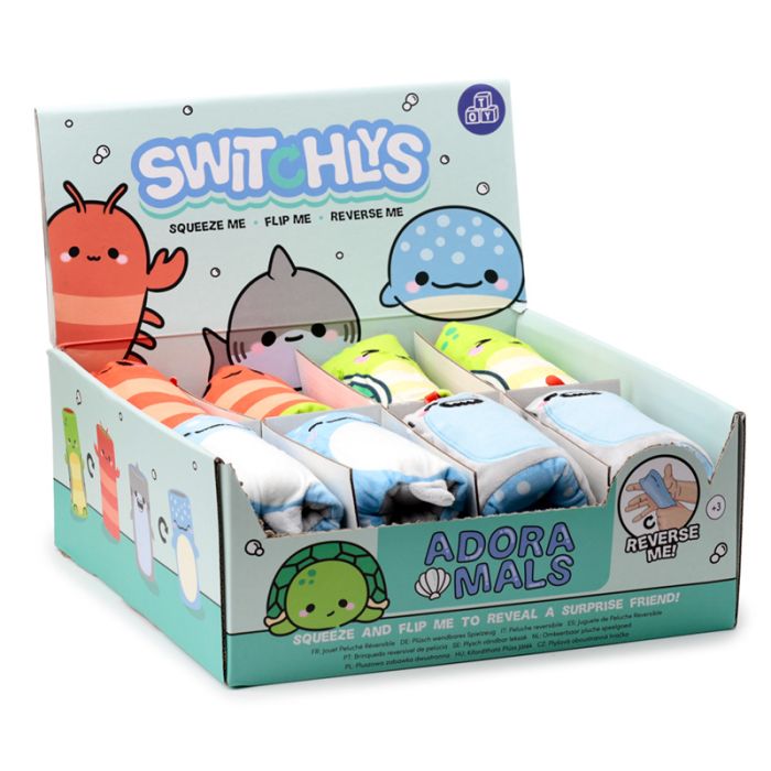 SwitchiMals Lobster/Turtle Shark/Whale Plush Water Snake Toy