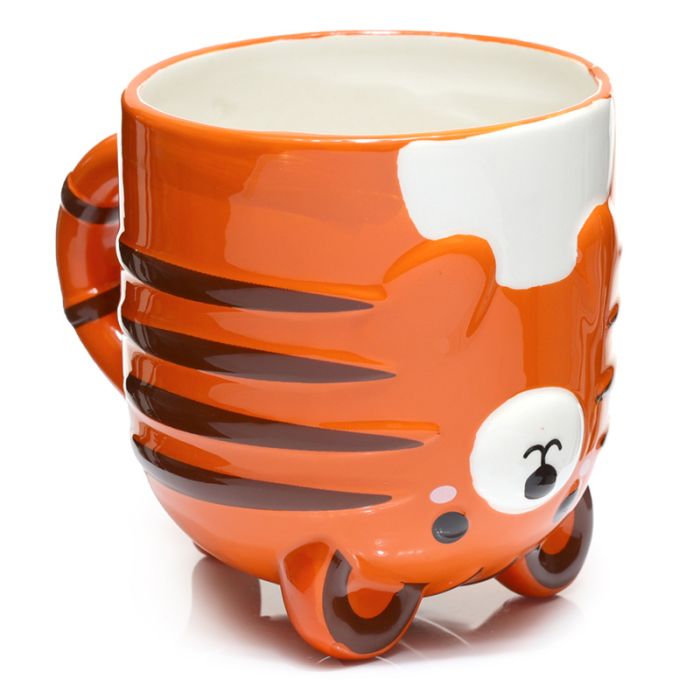 Adoramals Tiger Upside Down Ceramic Shaped Mug