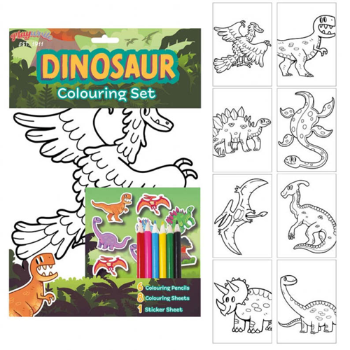 Dinosaur Colouring Set