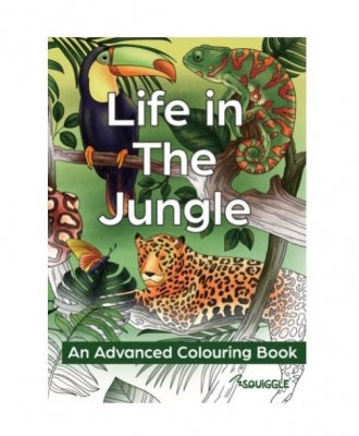 Life In The Jungle Advanced Colouring Book A4