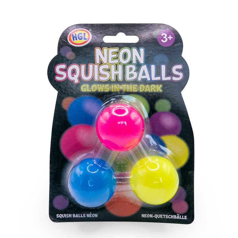 Neon Squish Balls Glow in the Dark