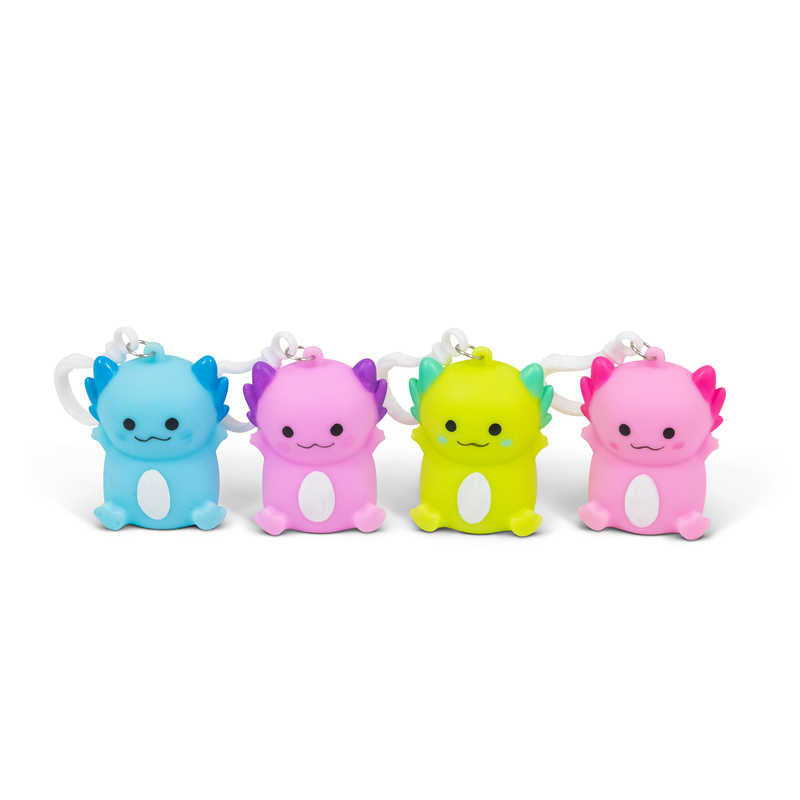 Light Up Axolotl Keychain