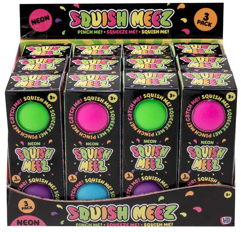 Squish Meez Neon Balls 3 Pack