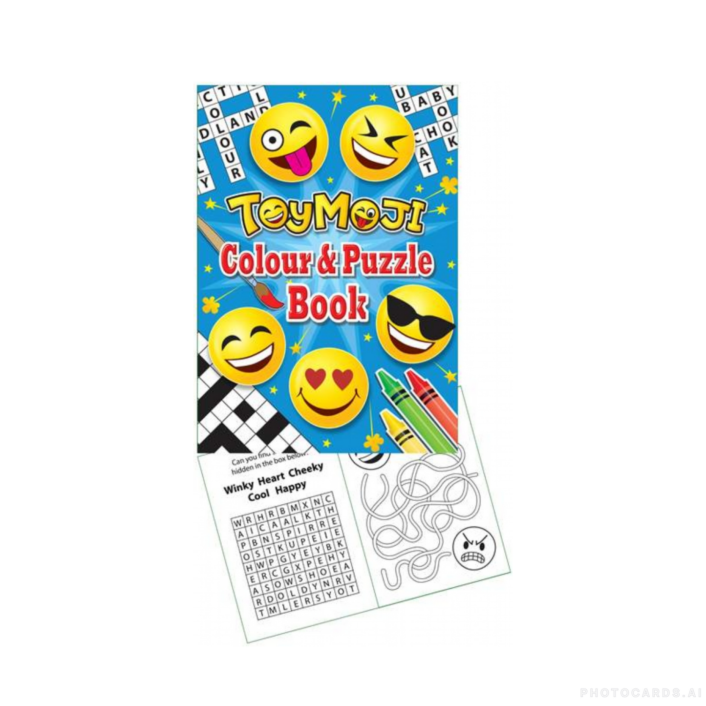 24 x Toy Moji A6 Colouring & Puzzle Book