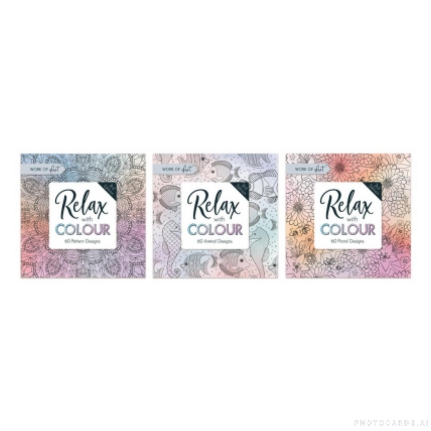 Adult Colouring Book Series Three Relax And Colour 3 Set