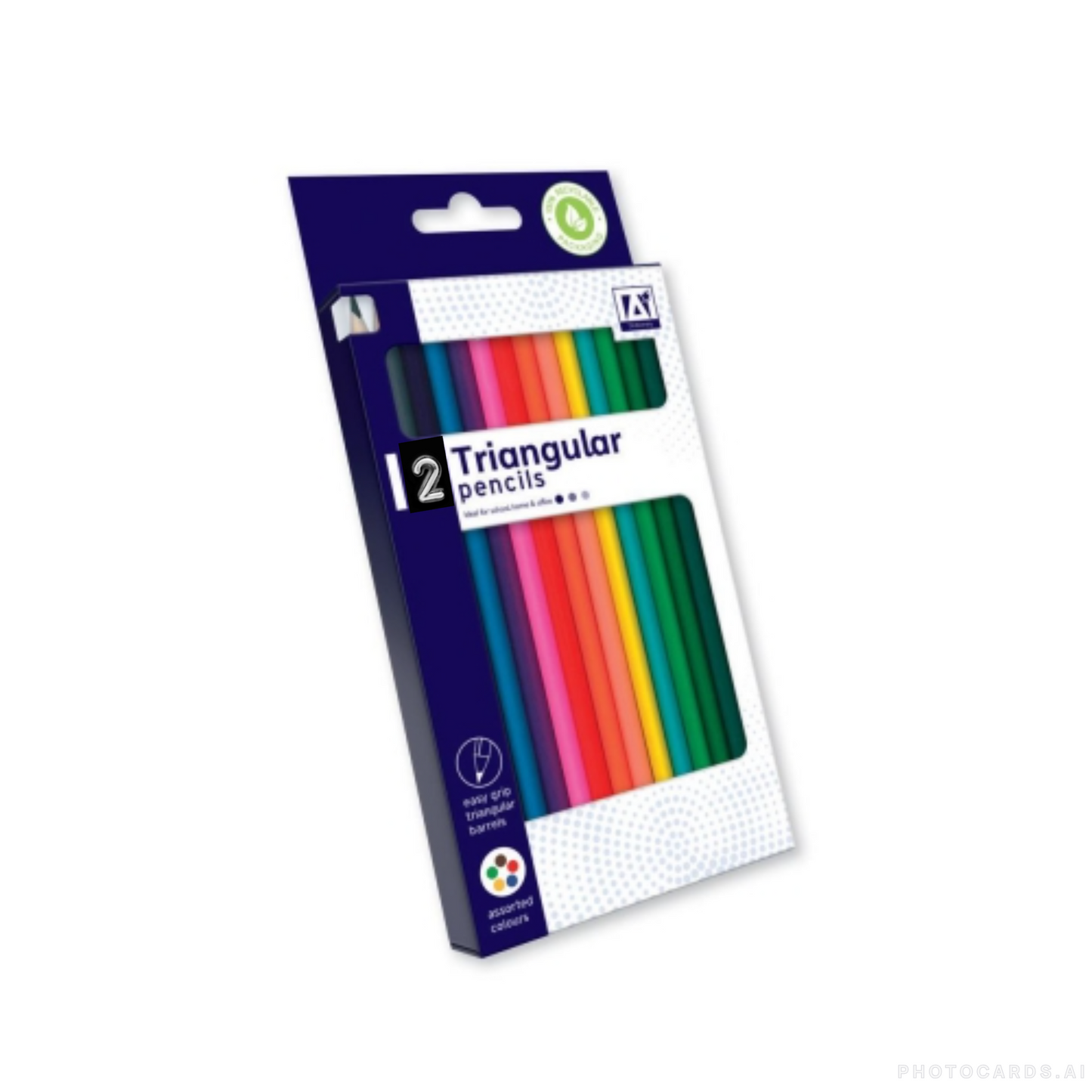 12 Triangle Colouring Pencils