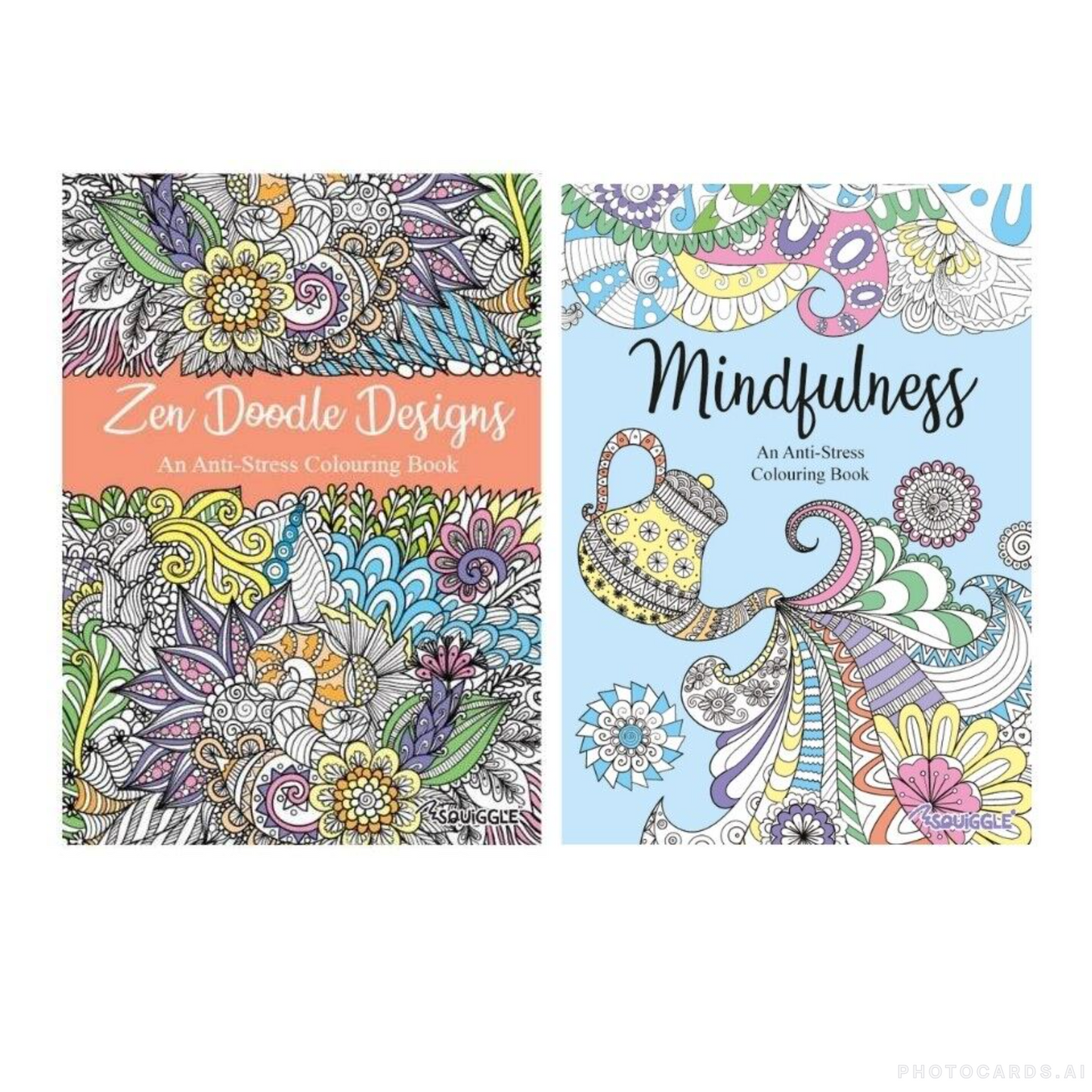 Zen Doodle & Mindfulness Anti-Stress Colouring Books A4