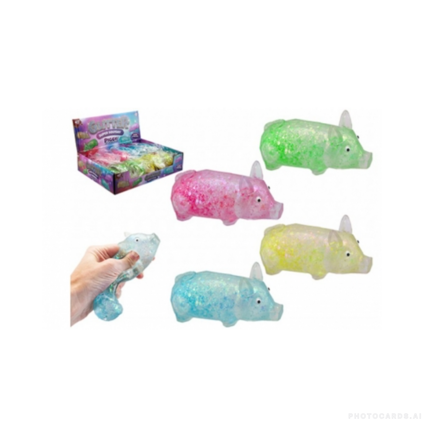 Glitter Sugar Ball Pig