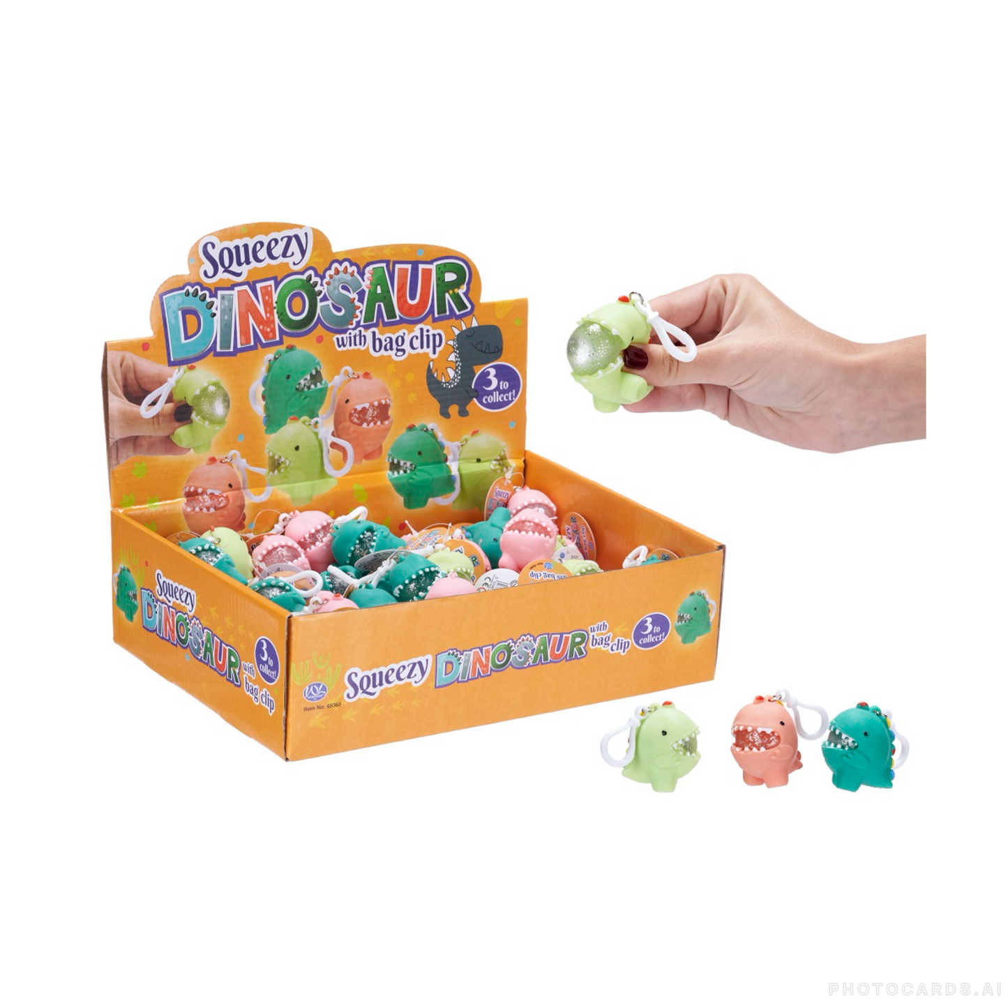 Squeezy Dinosaur Clip