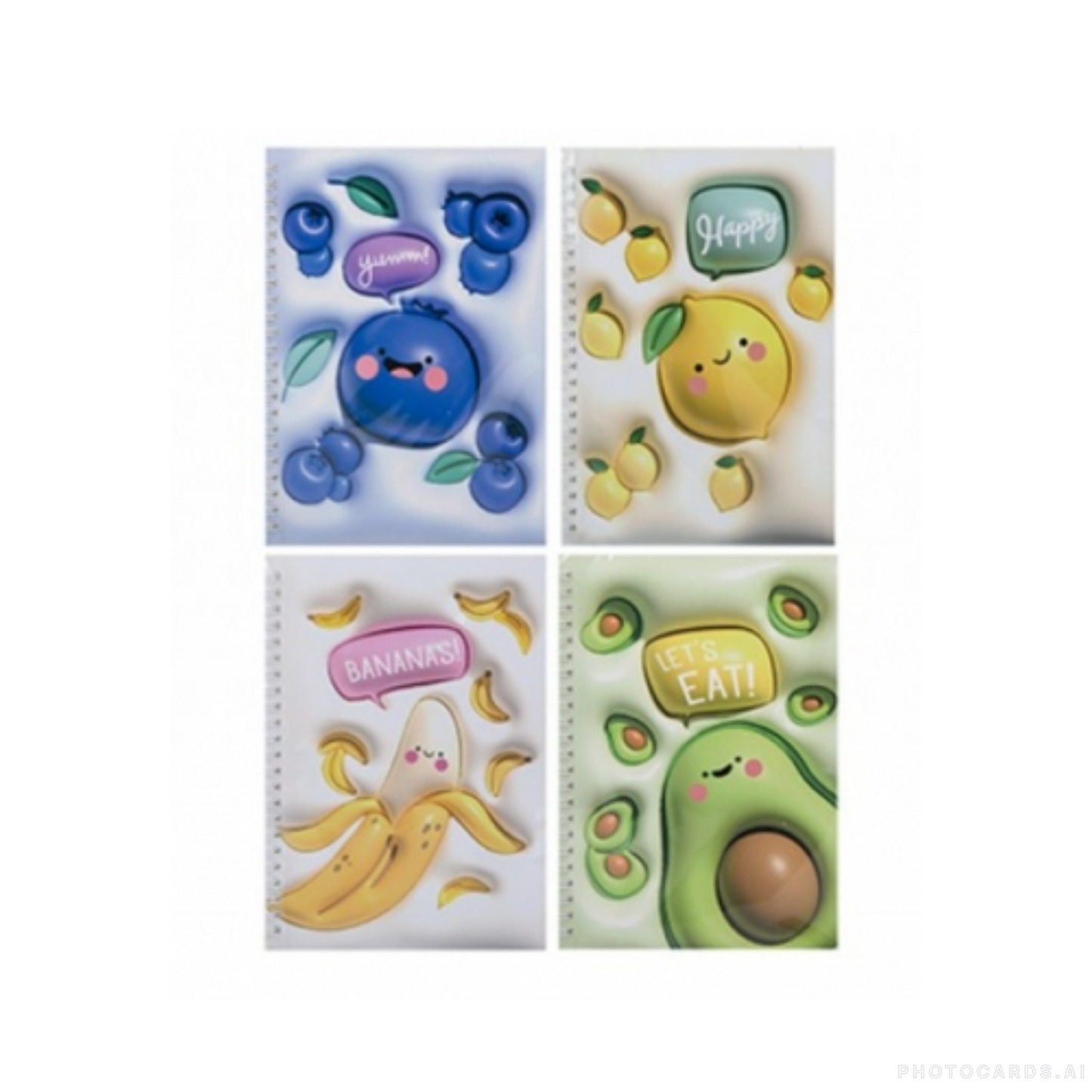 A5 Puffy Look Notebook Fruit Design
