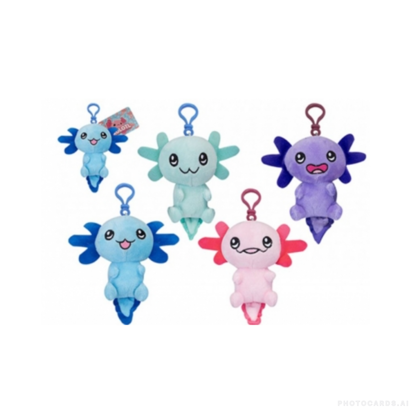 Sitting Chibi Axolotl Clip On