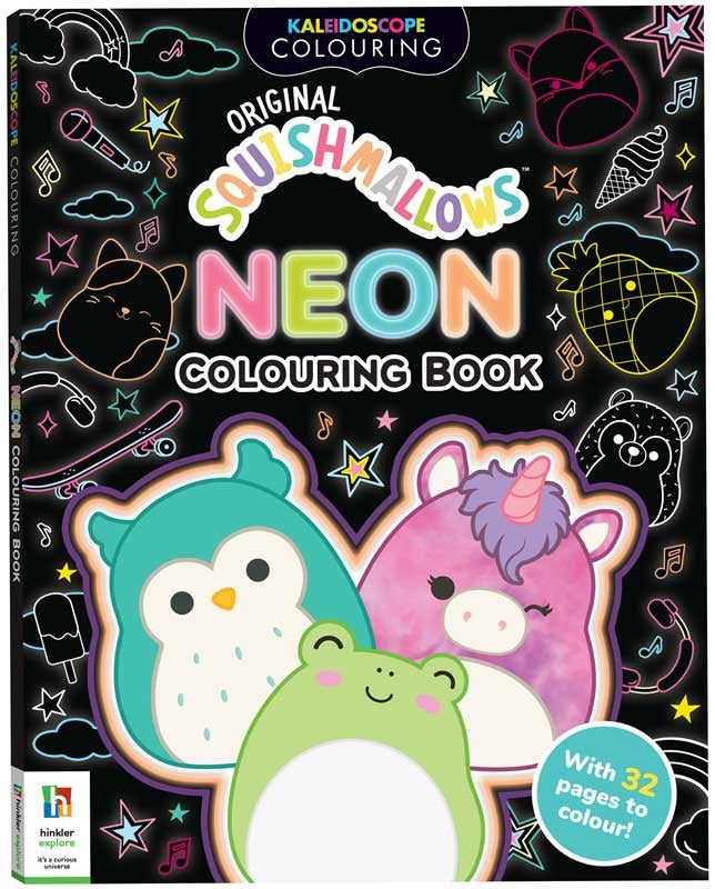 Squishmallows Neon Colouring Book