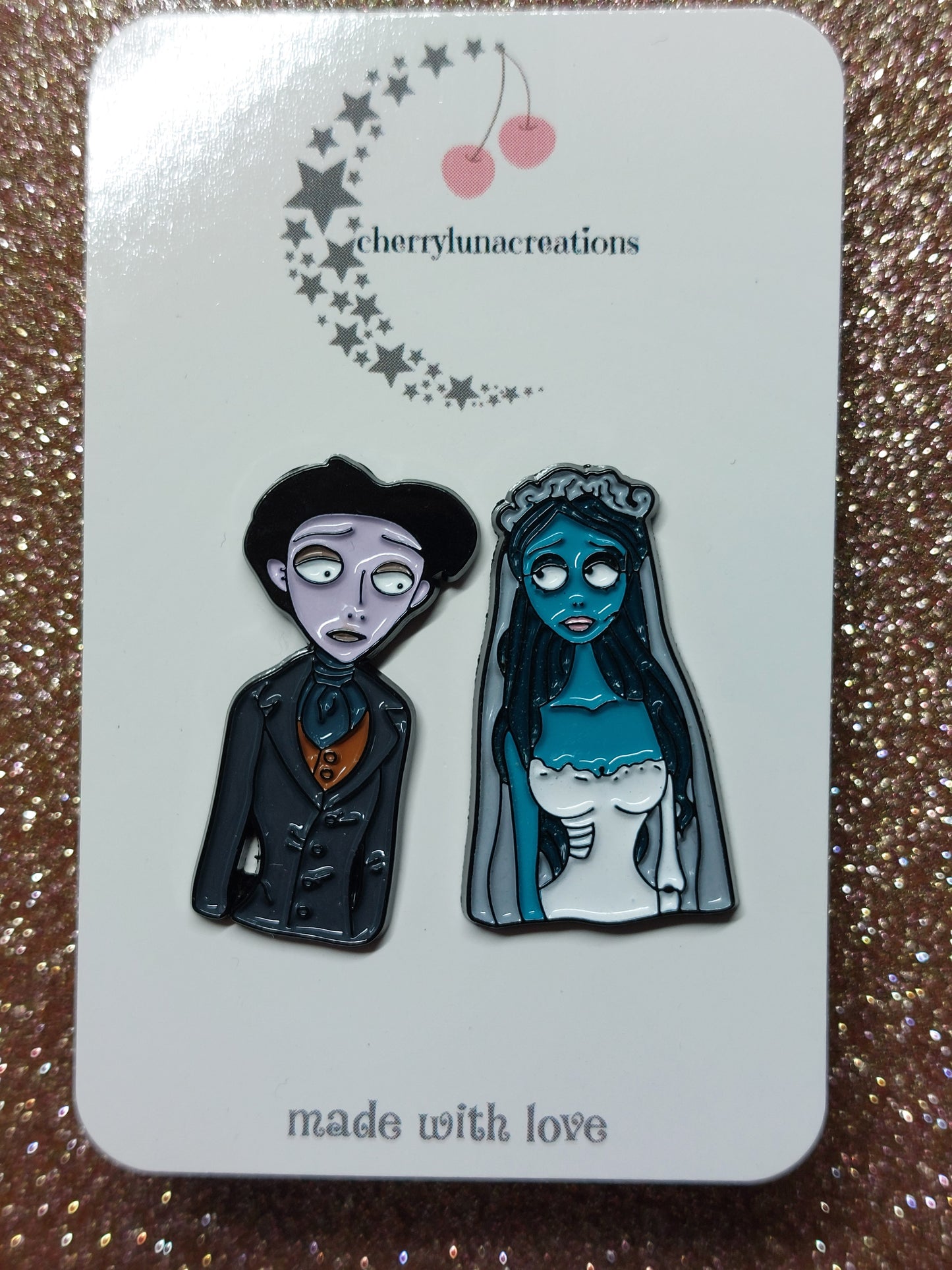 Corpse Bride Enamel Pin Badges