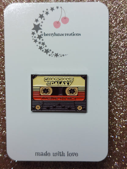Guardians Tape Cassette Enamel Pin Badge