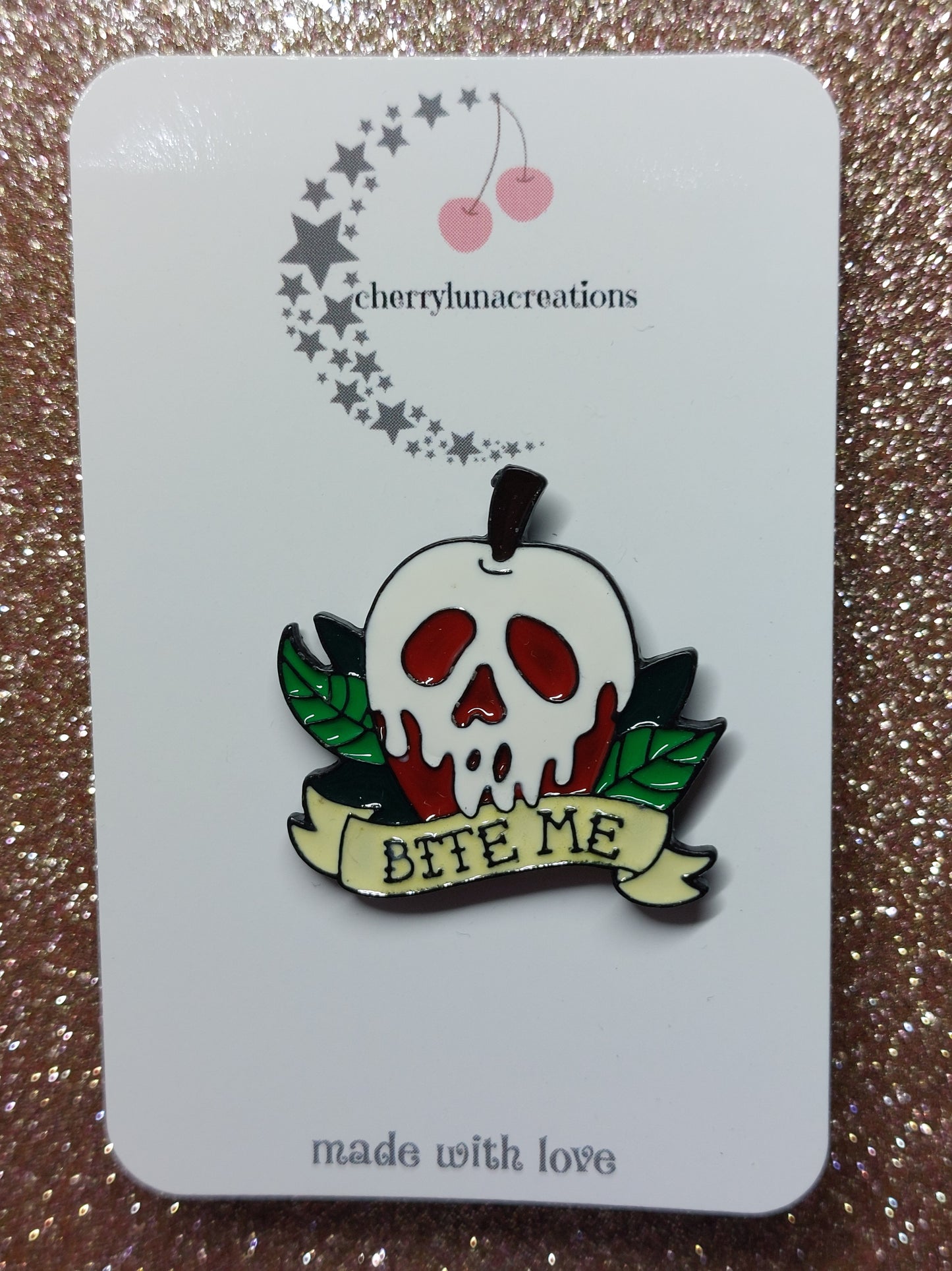 Bite Me Enamel Pin Bade