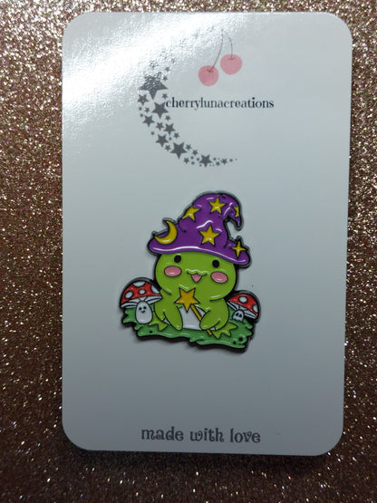 Frog Mushroom Pin Badge