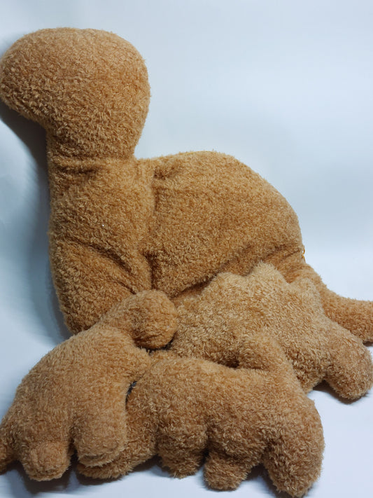 Chicken Nugget Dinosaur Plush With 3 Surprise Babies