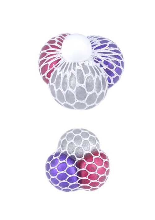 3-in-1 Glitter Squeeze Ball in Mesh
