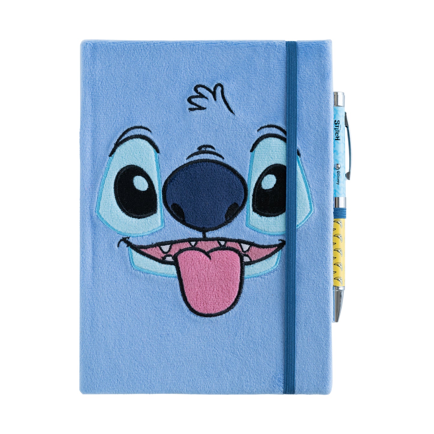 Disney Stitch A5 Plush Cover Notebook With Projector Pen