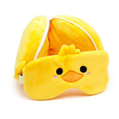 Relaxeazzz Duck Plush Travel Pillow & Eye Mask