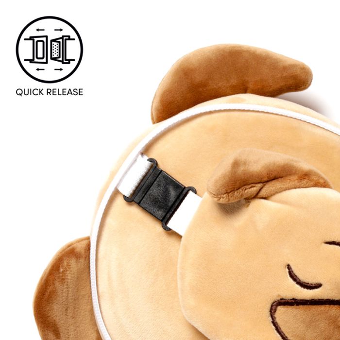 Relaxeazzz Mopps Pug Plush Travel Pillow & Eye Mask