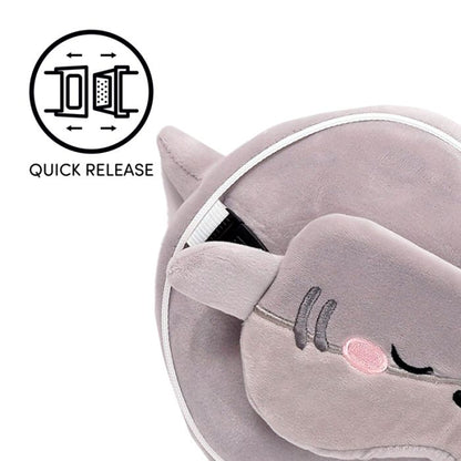 Relaxeazzz Adoramals Archie the Shark Plush Travel Pillow & Eye Mask
