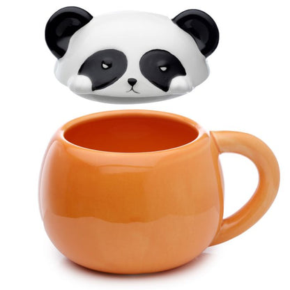 Adoramals Panda Peeping Lid Ceramic Lidded Animal Mug