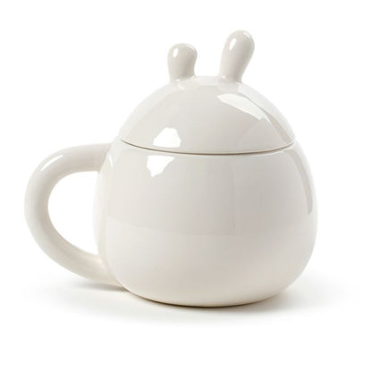 Rabbit Peeping Lid Ceramic Lidded Animal Mug