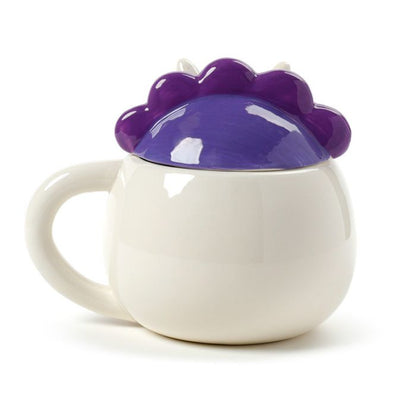 Adoramals Purple Dinosaur Peeping Lid Ceramic Lidded Animal Mug