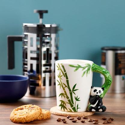 Tree Frog with Foliage Decal Ceramic Shaped Handle Mug