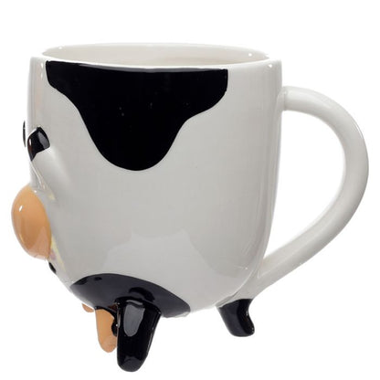 Adoramals Farm Cow Upside Down Ceramic Shaped Mug