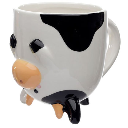 Adoramals Farm Cow Upside Down Ceramic Shaped Mug