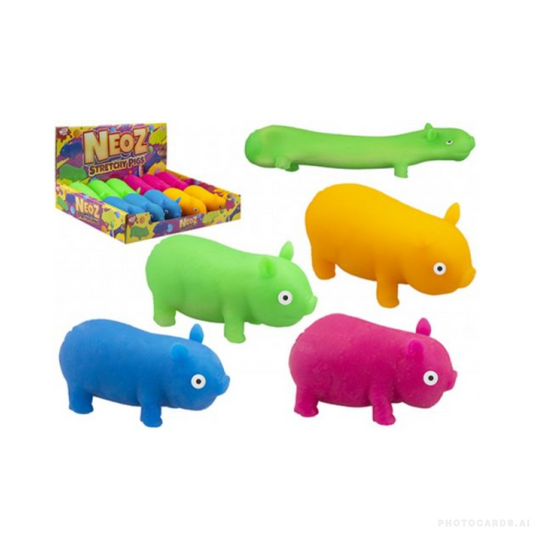 Stretchy Neon Happy Piggy