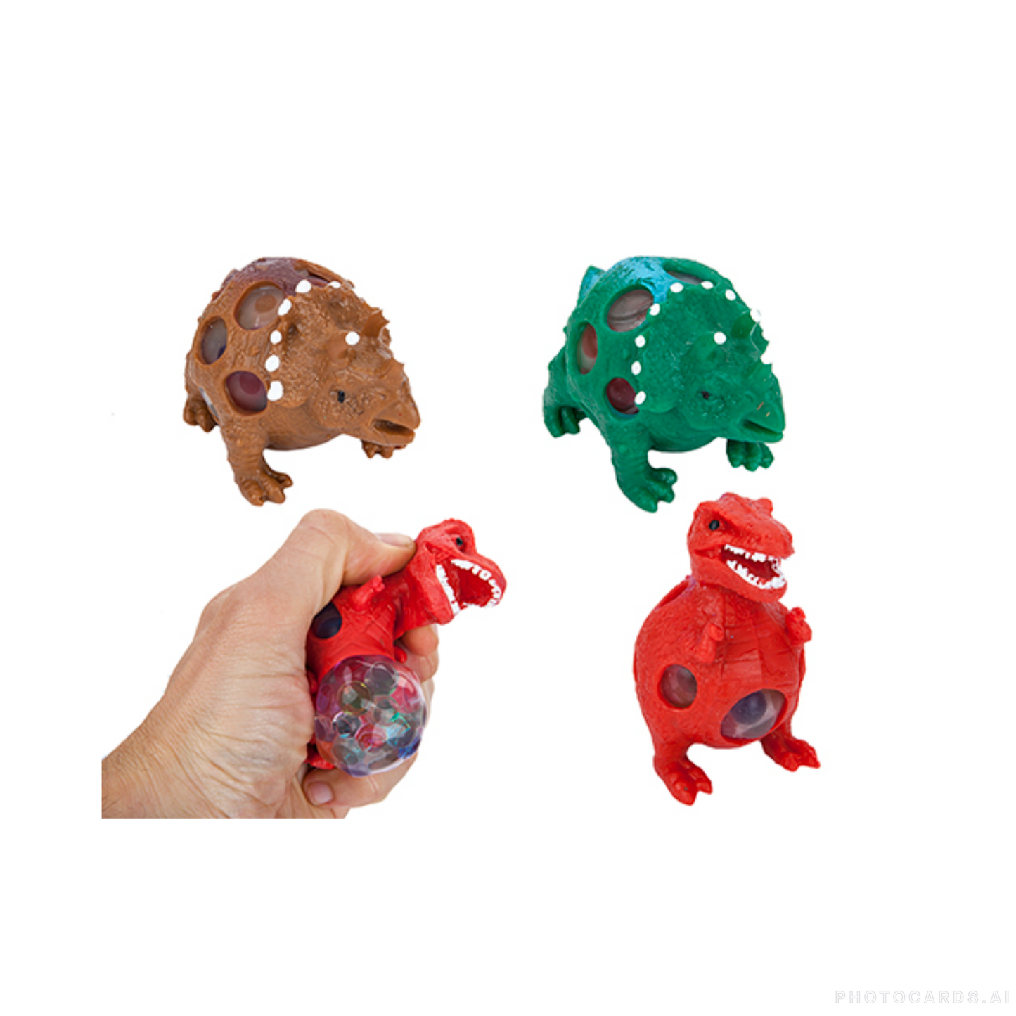 Squishy Dinosaur Ball With Beads