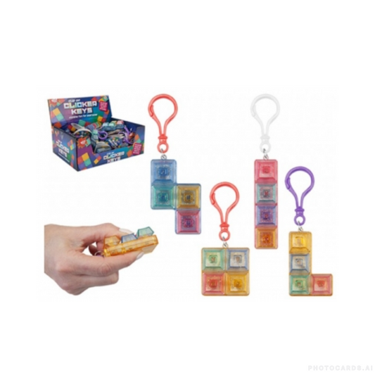 Glitter Clicker Press Key Cap Fidget Clip On